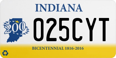 IN license plate 025CYT