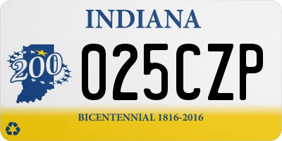 IN license plate 025CZP