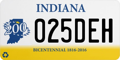IN license plate 025DEH