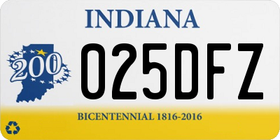 IN license plate 025DFZ