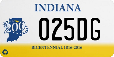 IN license plate 025DG