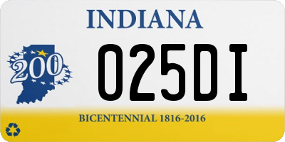 IN license plate 025DI