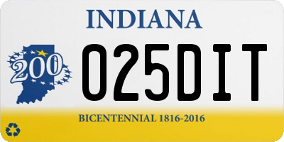 IN license plate 025DIT