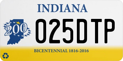 IN license plate 025DTP