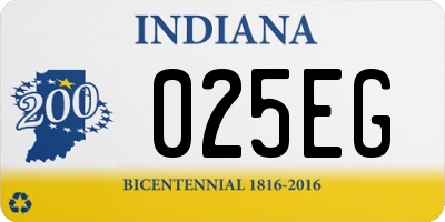 IN license plate 025EG