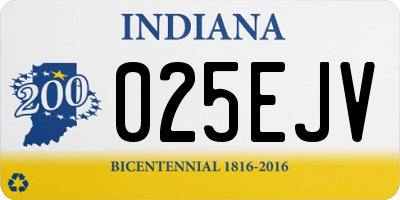 IN license plate 025EJV