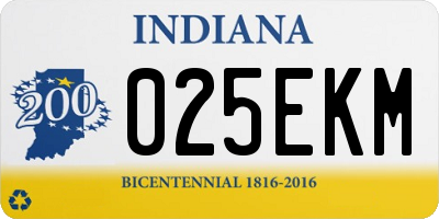 IN license plate 025EKM