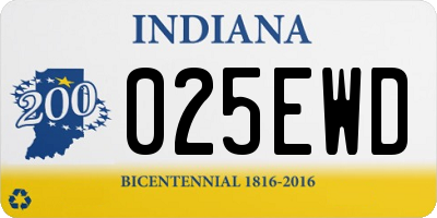 IN license plate 025EWD