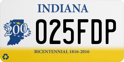 IN license plate 025FDP