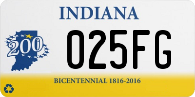 IN license plate 025FG