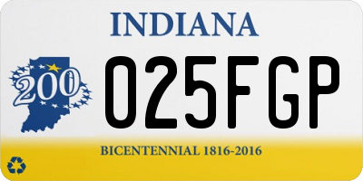 IN license plate 025FGP