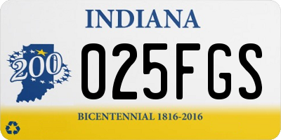 IN license plate 025FGS