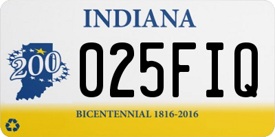 IN license plate 025FIQ