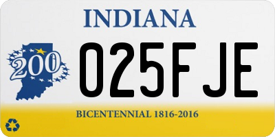 IN license plate 025FJE