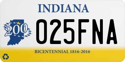 IN license plate 025FNA