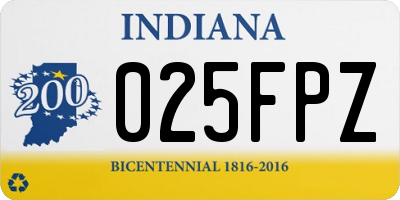 IN license plate 025FPZ