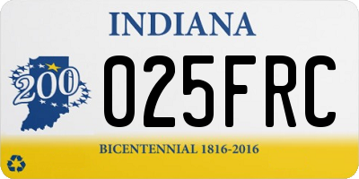 IN license plate 025FRC