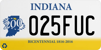 IN license plate 025FUC