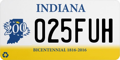 IN license plate 025FUH