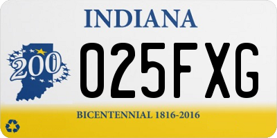 IN license plate 025FXG