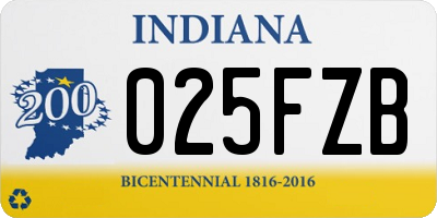 IN license plate 025FZB