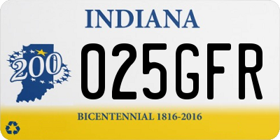 IN license plate 025GFR