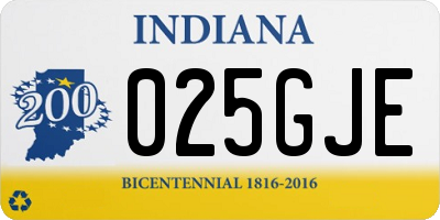 IN license plate 025GJE