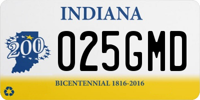 IN license plate 025GMD