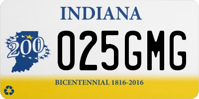 IN license plate 025GMG