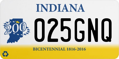IN license plate 025GNQ