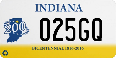 IN license plate 025GQ