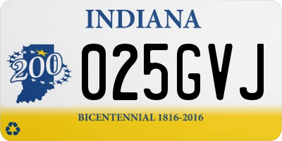 IN license plate 025GVJ