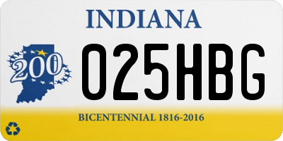 IN license plate 025HBG