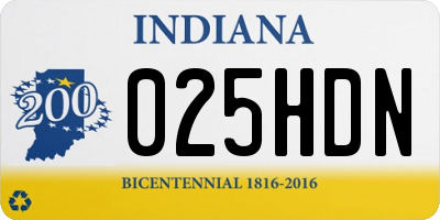 IN license plate 025HDN