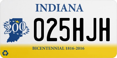 IN license plate 025HJH