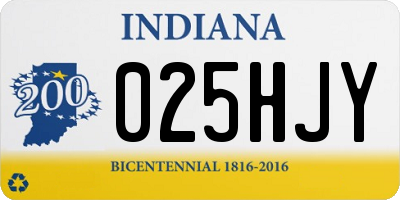 IN license plate 025HJY