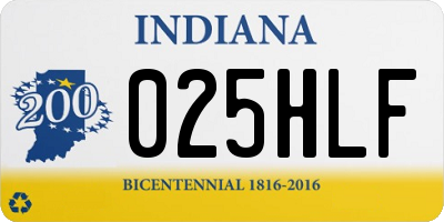 IN license plate 025HLF