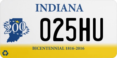 IN license plate 025HU