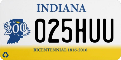 IN license plate 025HUU
