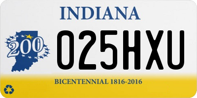IN license plate 025HXU