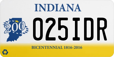 IN license plate 025IDR