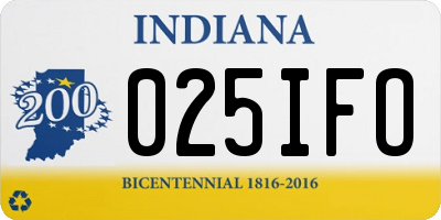 IN license plate 025IFO