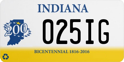 IN license plate 025IG