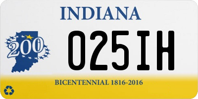 IN license plate 025IH