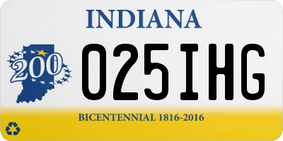 IN license plate 025IHG