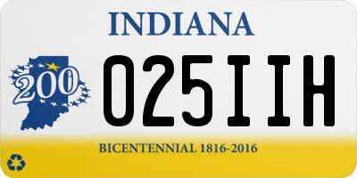 IN license plate 025IIH