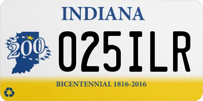 IN license plate 025ILR