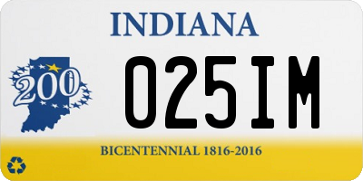 IN license plate 025IM