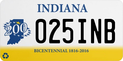 IN license plate 025INB