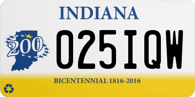 IN license plate 025IQW